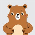 Vector Image of a Teddy Bear Animal Character