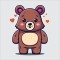 Vector Image of a Teddy Bear Animal Character