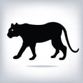 Vector image of an tiger silhouet