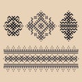 Vector image of traditional Berber tattoos