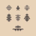 Vector image of traditional Berber tattoos