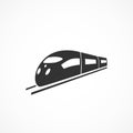 Vector image train icon. Royalty Free Stock Photo