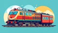 A vector image of a train. This vector is very good for design that needs transportation Royalty Free Stock Photo