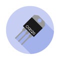 Vector image of a transistor