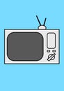 Vector image of a tv with antenna place for text