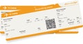 Vector image of two airline boarding pass tickets Royalty Free Stock Photo