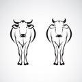 Vector image of an two cows Royalty Free Stock Photo