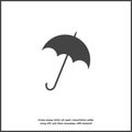 Vector Image umbrella. Vector icon umbrella rain protection on white isolated background. Layers grouped for easy editing