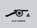 Vector retro cannon Royalty Free Stock Photo