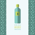 Vector image of water bottle reading drink more water Royalty Free Stock Photo