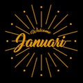 Vector image welcome januari Royalty Free Stock Photo