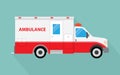 Vector image of an white car Ambulance