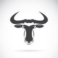 Vector image of an wildebeest head design Royalty Free Stock Photo