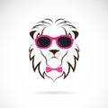 Vector images of lion wearing sunglasses