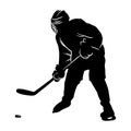 hockey player silhouette. silhouette of hockey player gestures, poses, expressions