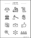 Vector images on the theme of lawyer and jurist