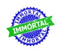 IMMORTAL Bicolor Rosette Grunged Stamp Seal