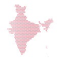 Vector India Dotted Map Illustration Royalty Free Stock Photo