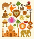 Vector india icon set