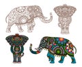 Vector Indian elephant Royalty Free Stock Photo