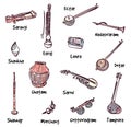 Vector indian instruments