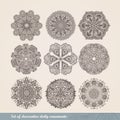 Vector Indian ornament, kaleidoscopic floral pattern, mandala. S Royalty Free Stock Photo