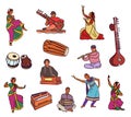 Vector indian set Royalty Free Stock Photo