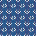 Vector indigo dabu print seamless pattern Royalty Free Stock Photo