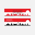 Vector indonesian landmark design banner web template.