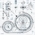 Vector industrial and engineering background, future technical p Royalty Free Stock Photo