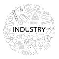 Vector Industry pattern with word. Industry background