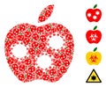 Infected Apple Icon Recursive Mosaic