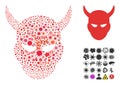 Composition Daemon Head Icon of Infectious Viruses Royalty Free Stock Photo