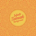 Vector infinite damask background.