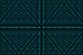 Vector infinity data matrix visualization. Blue big data structure with binary numbers lattice. Royalty Free Stock Photo