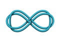 Vector Infinity sign made of twisted cords. Mobius strip symbol. Royalty Free Stock Photo