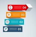 Vector infographic arrow template. Business growth concept with 4 options Royalty Free Stock Photo