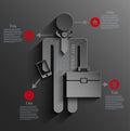 Vector infographic businessman background