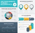 Vector infographic chart elements to business data visualization Royalty Free Stock Photo