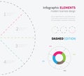 Vector infographic circle template Royalty Free Stock Photo