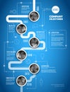 Vector Infographic Company Milestones Timeline Template