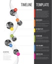 Vector Infographic Company Milestones Timeline Template