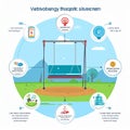 Vector Infographic of Connected Community Services Royalty Free Stock Photo