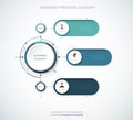 Vector Infographic 3d circle label, template design. Business concept, Infograph with 3 number options Royalty Free Stock Photo