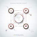 Vector Infographic 3d circle label, template design. Business concept, Infograph with 5 number options Royalty Free Stock Photo