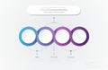 Vector Infographic 3d circle label template design.Infograph with 4 number options or steps. Royalty Free Stock Photo
