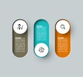 Vector Infographic 3d long circle label.