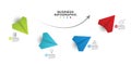 Vector Infographic design with paper planes and 4 options or steps. Infographics for business concept.