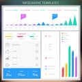 Vector Infographic design templates. Set of charts and elements. Royalty Free Stock Photo