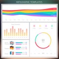 Vector Infographic design templates. Set of charts and elements. Royalty Free Stock Photo